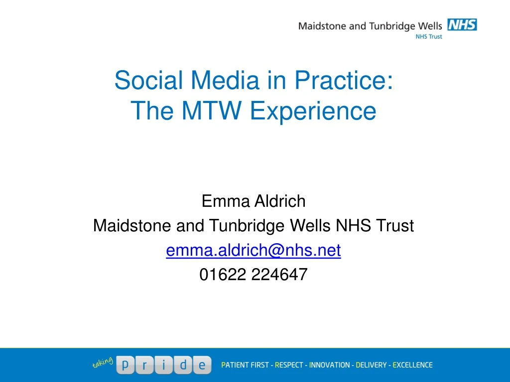 social media in practice the mtw experience