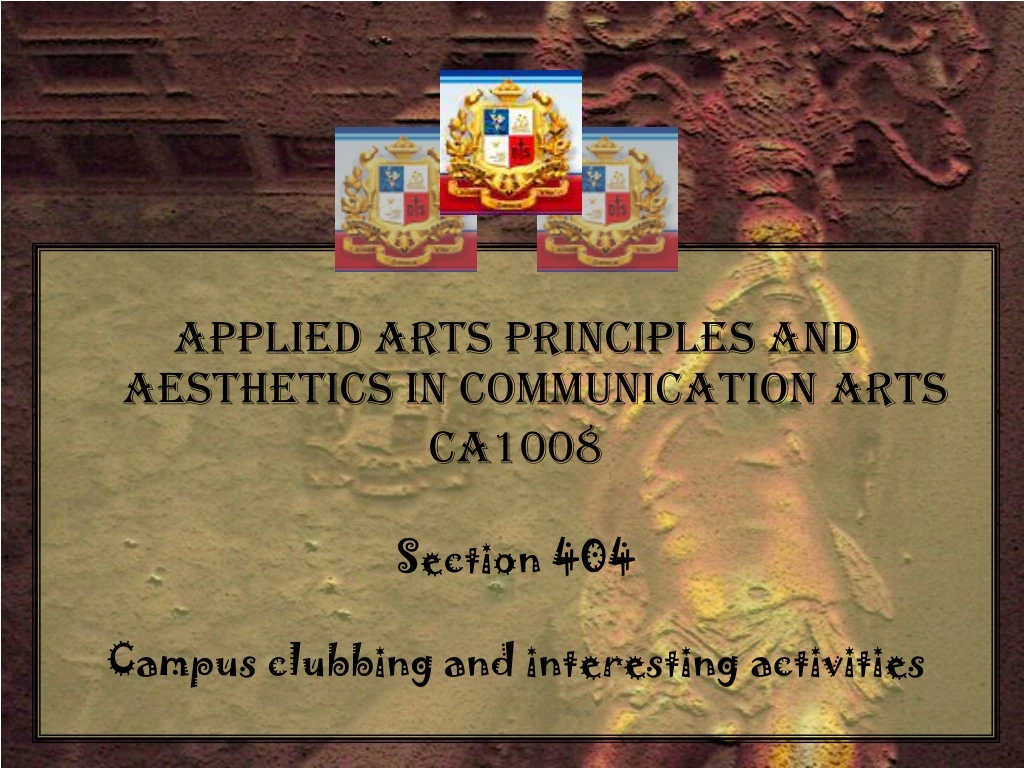 applied arts principles and aesthetics