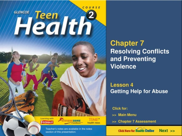 Chapter 7 Resolving Conflicts and Preventing Violence