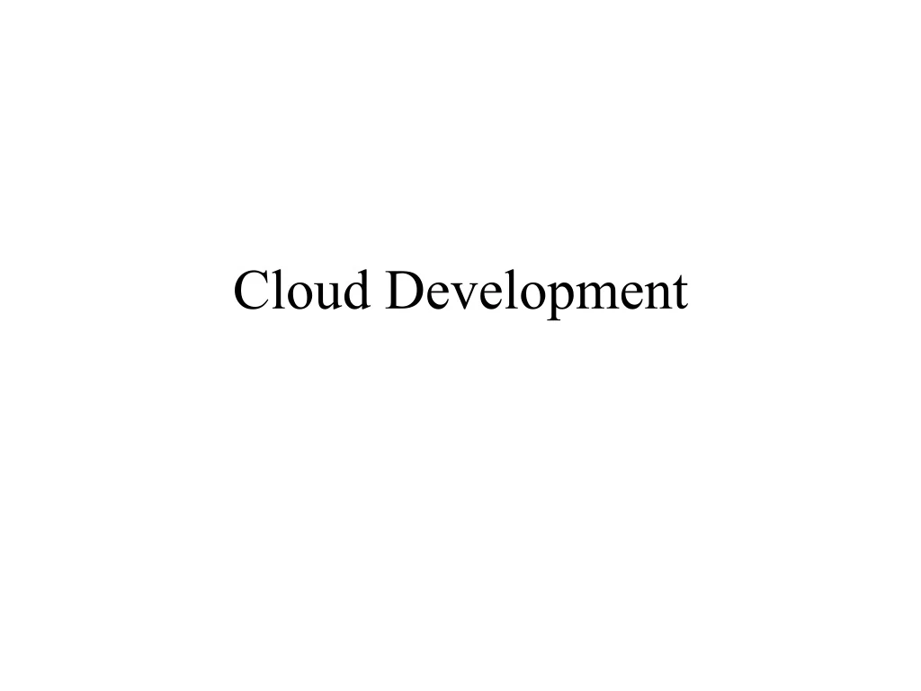 cloud development