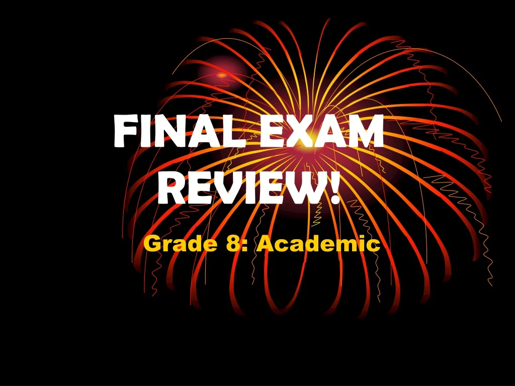 final exam review