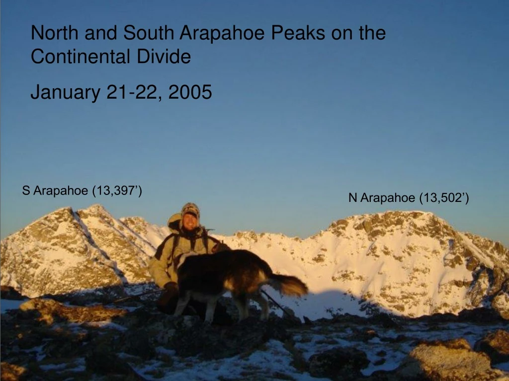 north and south arapahoe peaks on the continental