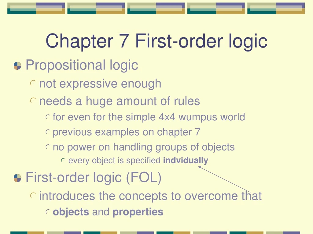 chapter 7 first order logic