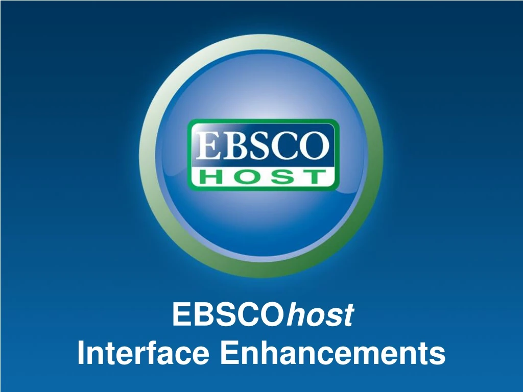 ebsco host interface enhancements