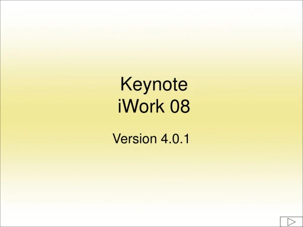 Keynote iWork 08