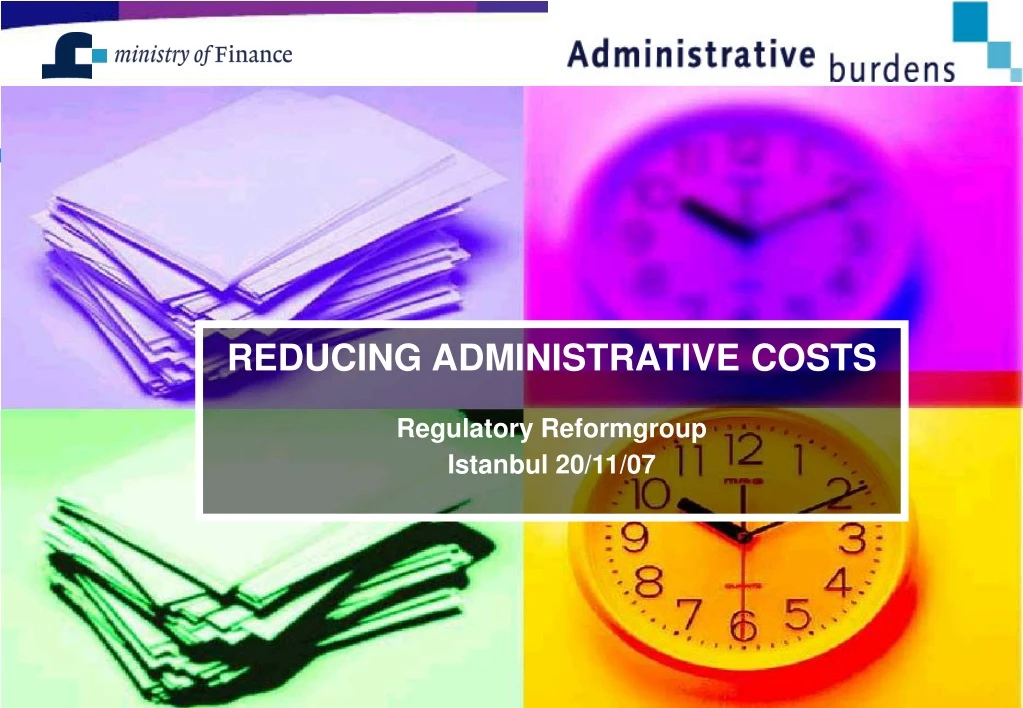 reducing administrative costs regulatory