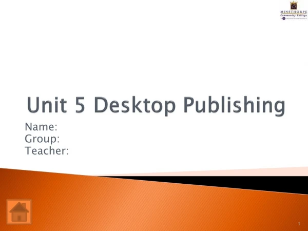 Unit 5 Desktop Publishing