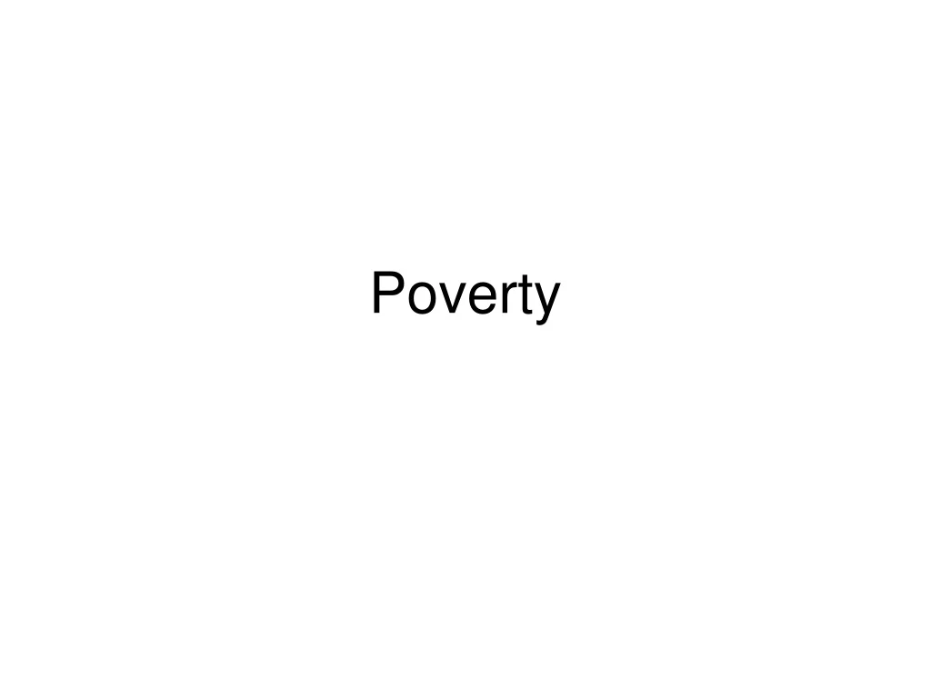 poverty