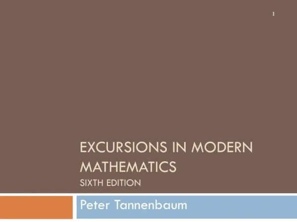 Excursions in Modern Mathematics Sixth Edition