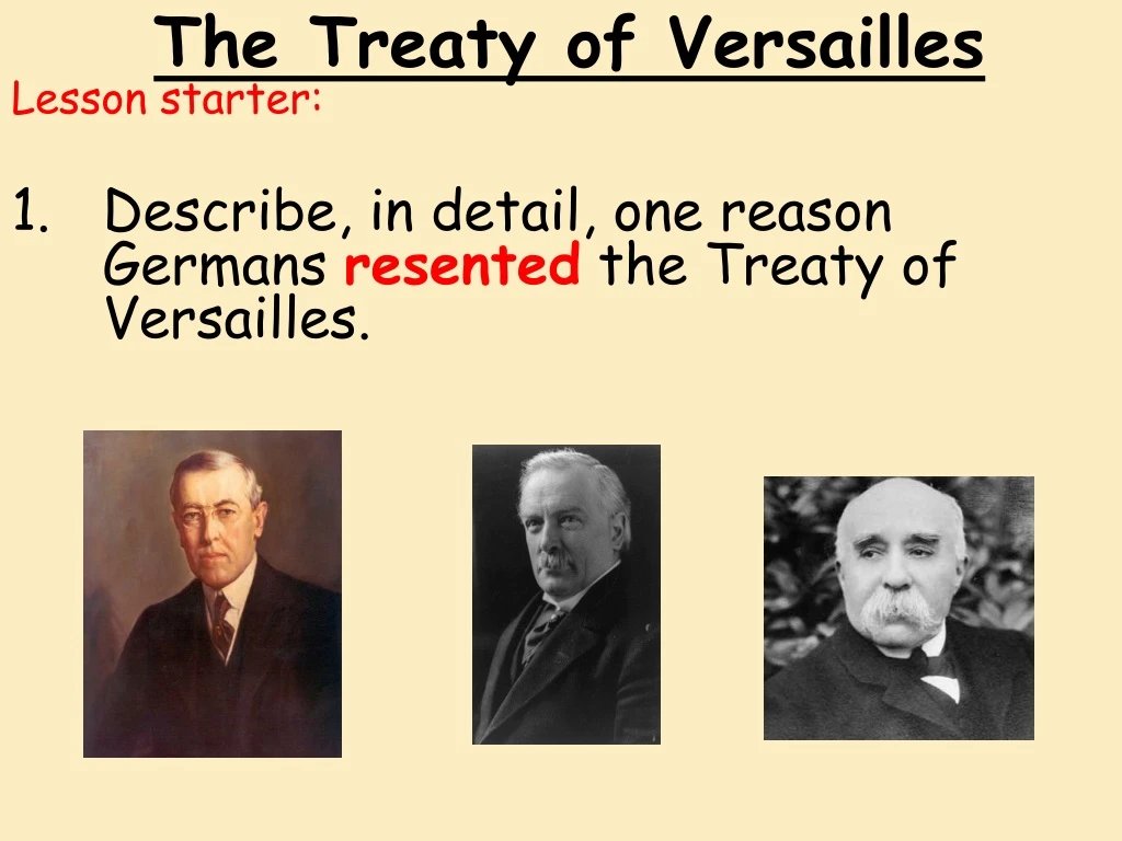 the treaty of versailles