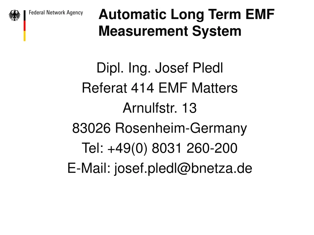 automatic long term emf measurement system