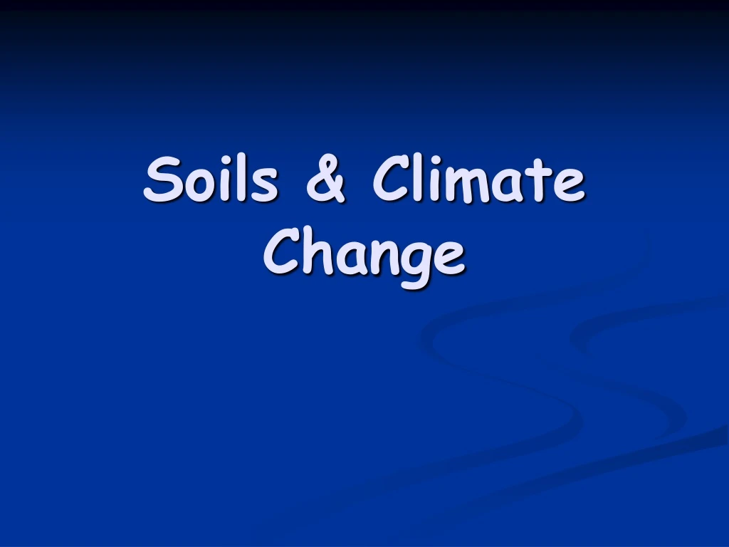 soils climate change