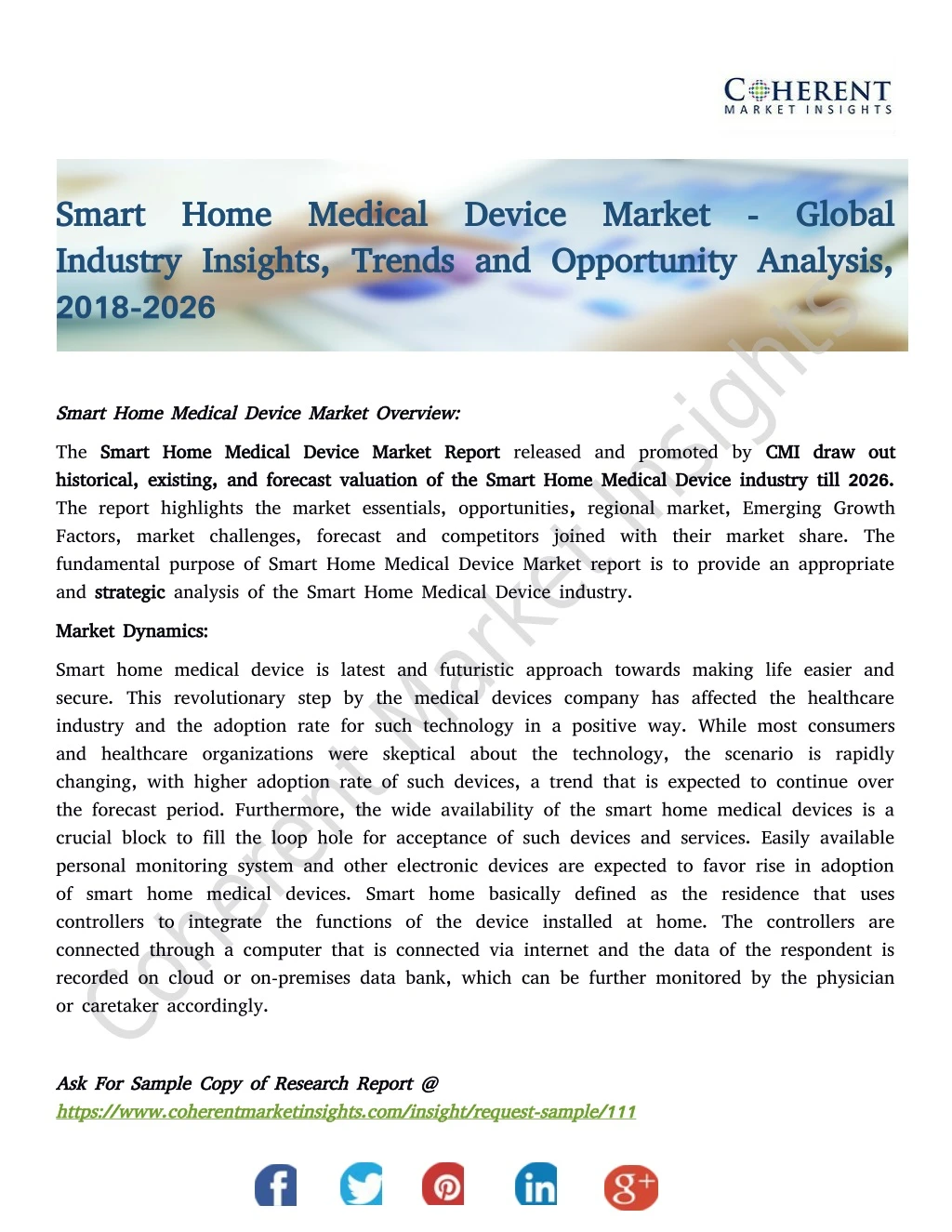smart home medical device market global smart
