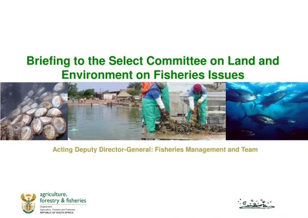 Briefing to the Select Committee on Land and Environment on Fisheries Issues