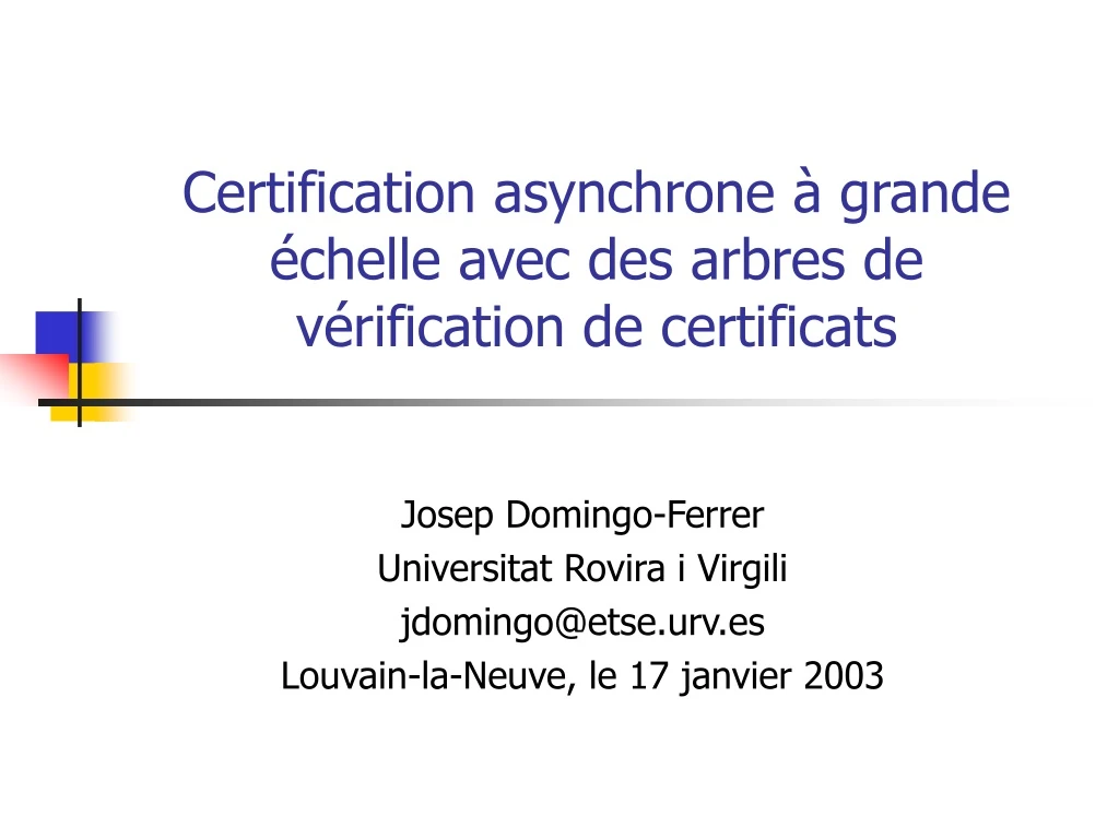 certification asynchrone grande chelle avec des arbres de v rification de certificats