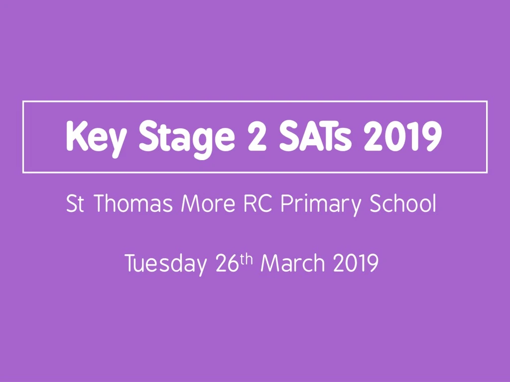 key stage 2 sats 2019