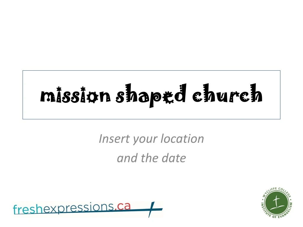 mission shaped church