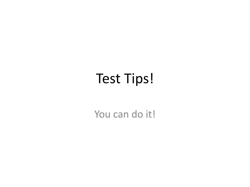 test tips