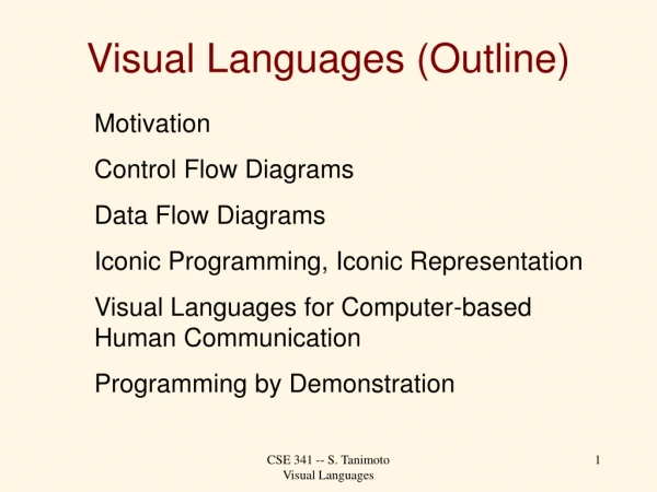Visual Languages (Outline)