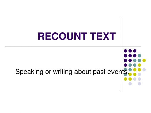 RECOUNT TEXT