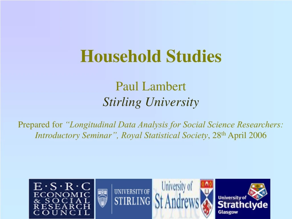 household studies paul lambert stirling