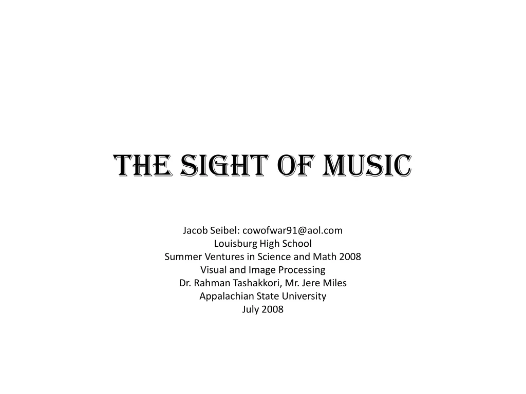 the sight of music