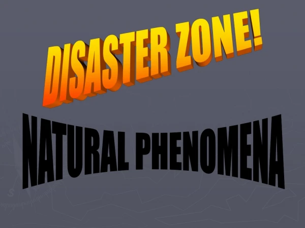 DISASTER ZONE!
