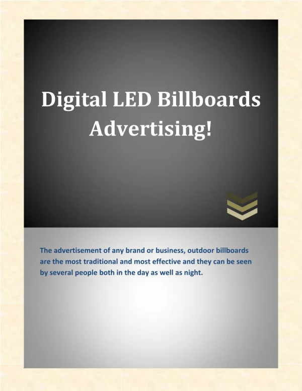 Digital LED Billboards Advertising!