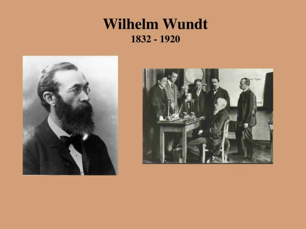 Wilhelm Wundt 1832 - 1920