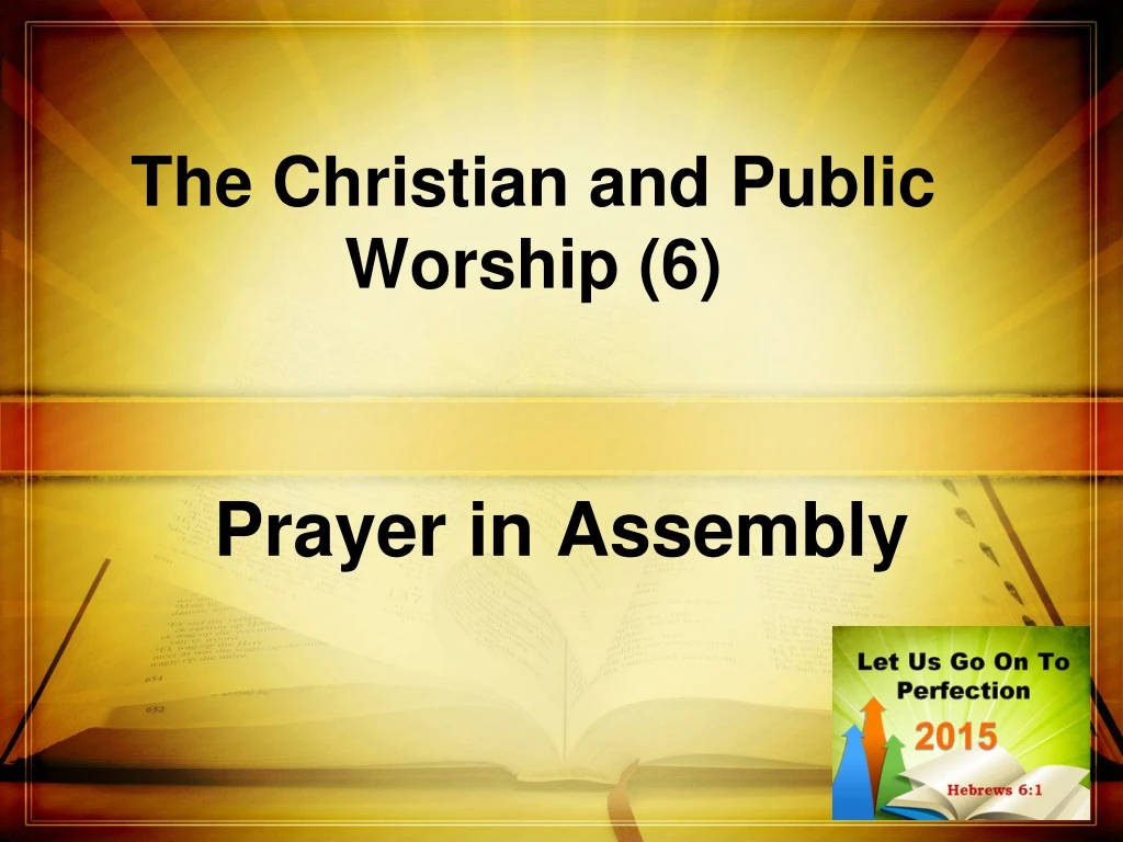 the christian and public worship 6