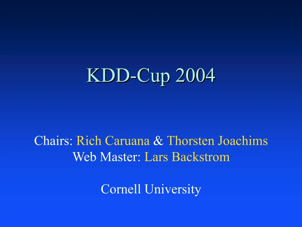 kdd cup 2004