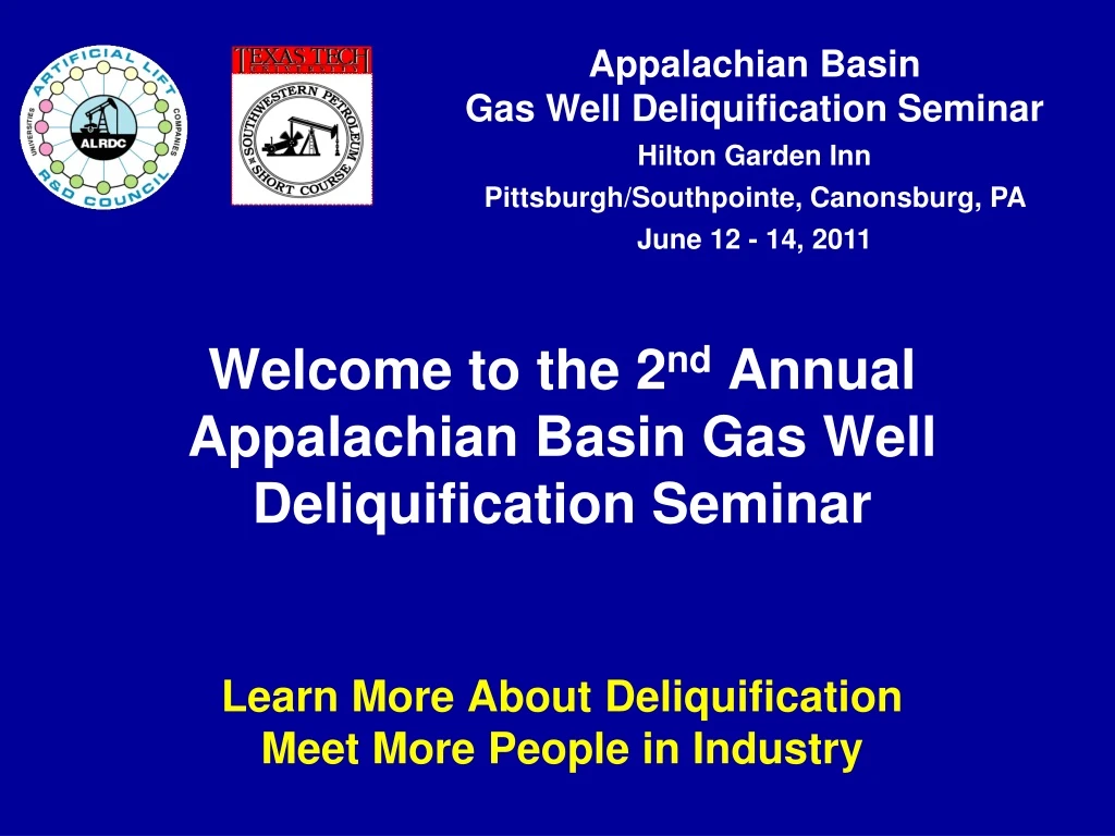 welcome to the 2 nd annual appalachian basin