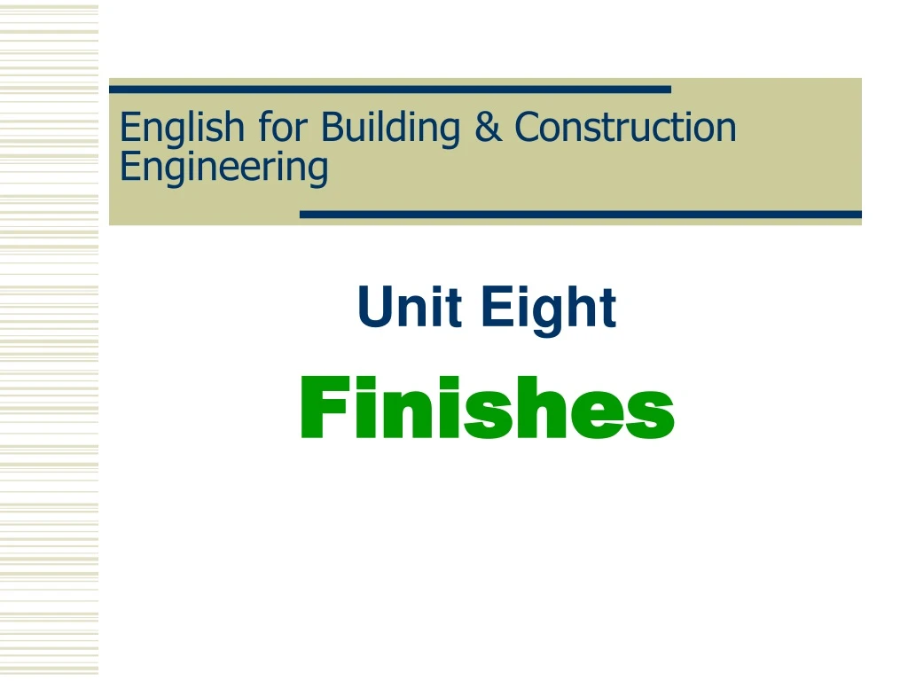 english for building construction engineering