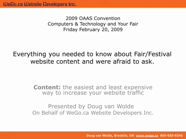 Everything you needed to know about Fair/Festival website content and were afraid to ask.