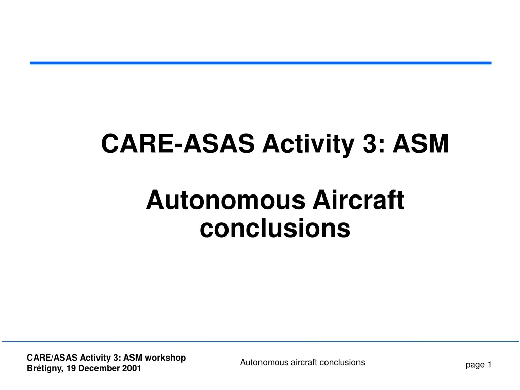 care asas activity 3 asm autonomous aircraft conclusions