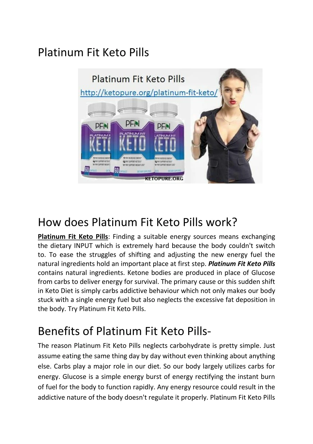 platinum fit keto pills