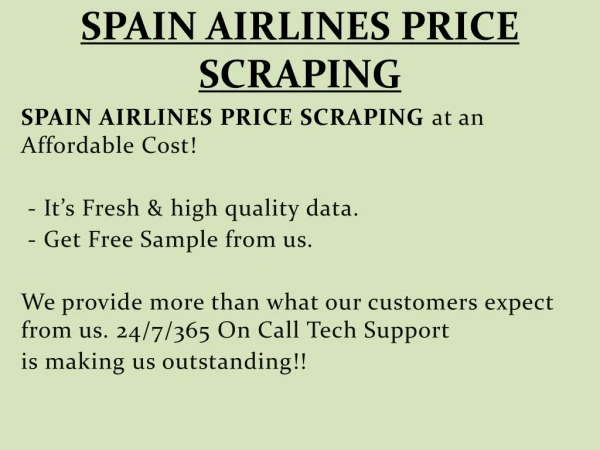 spain airlines price scraping