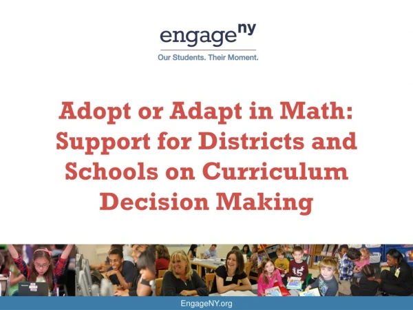 Adopt or Adapt in Math: Support for Districts and Schools on Curriculum Decision Making