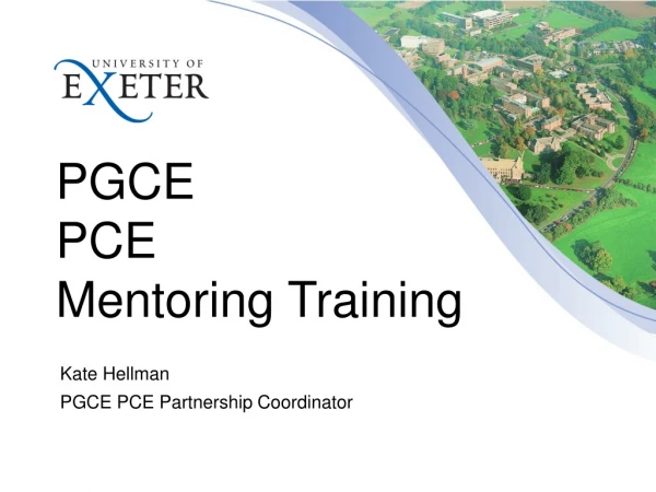 PGCE PCE Mentoring Training