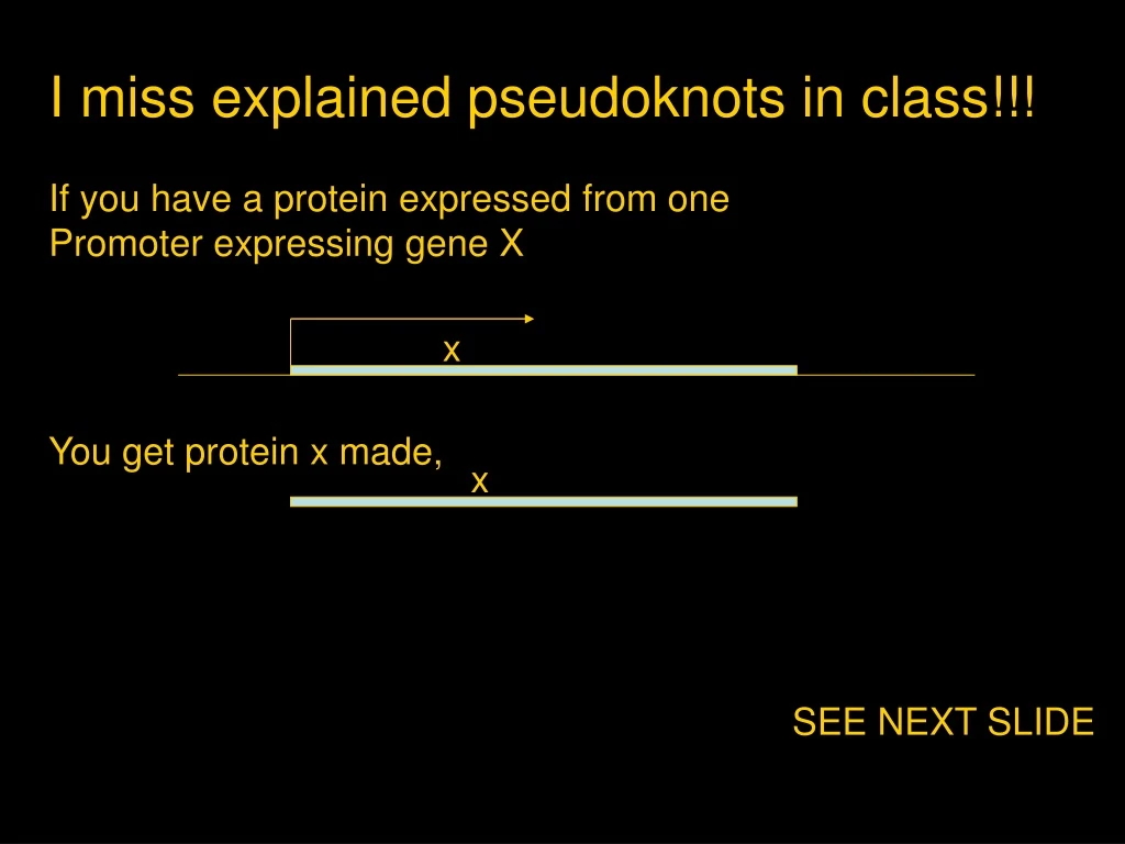 i miss explained pseudoknots in class if you have