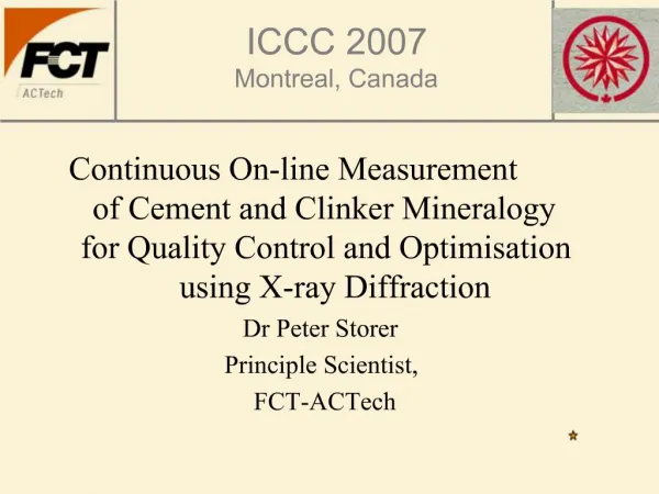 ICCC 2007 Montreal, Canada