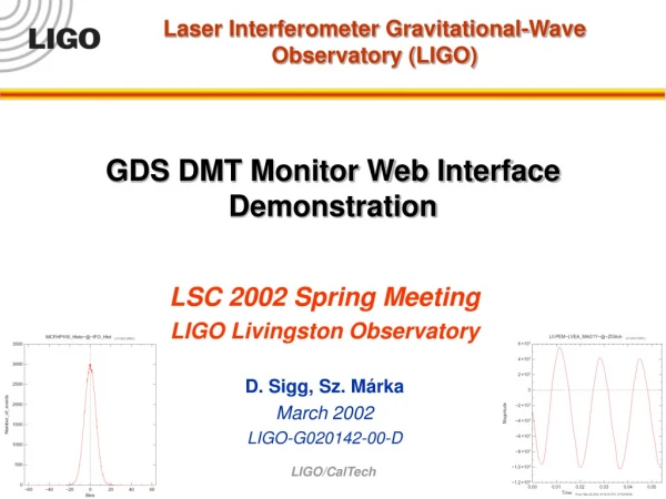 GDS DMT Monitor Web Interface Demonstration