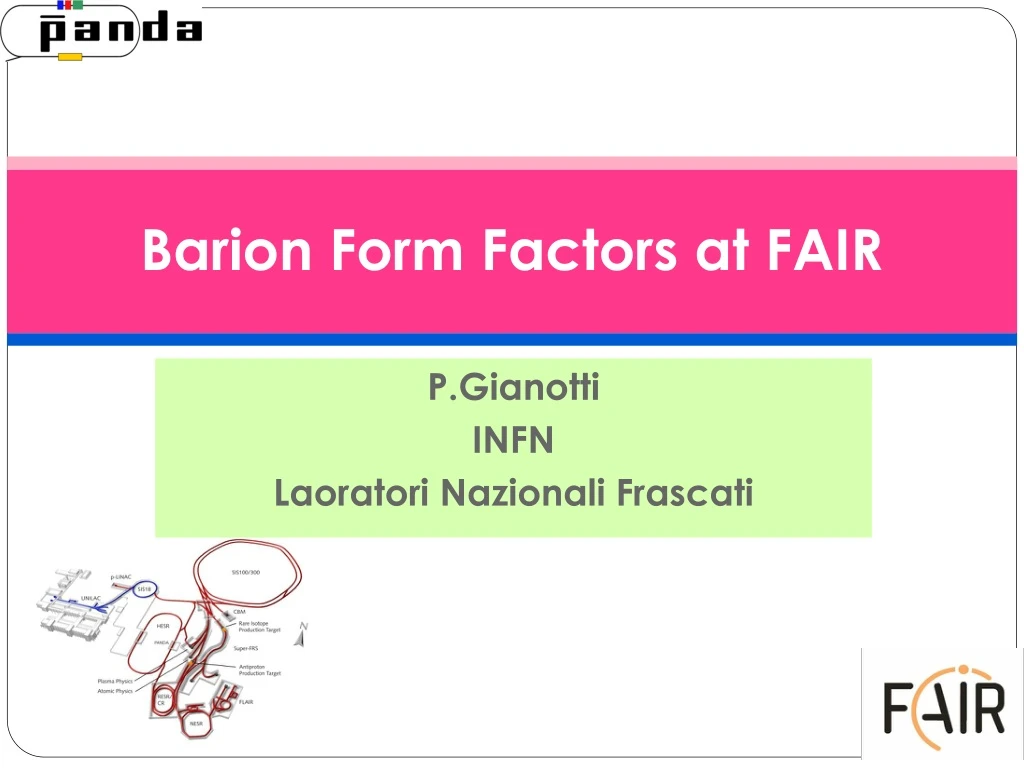 barion form factors at fair