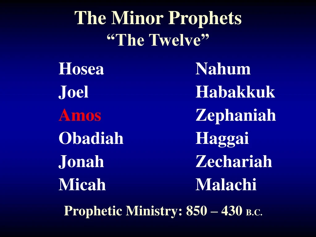 the minor prophets the twelve