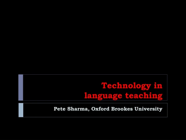 Technology in language teaching