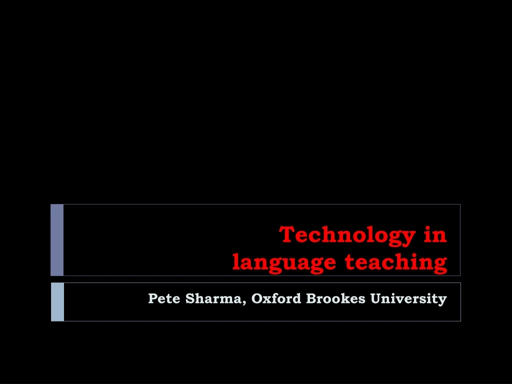 technology in language teaching