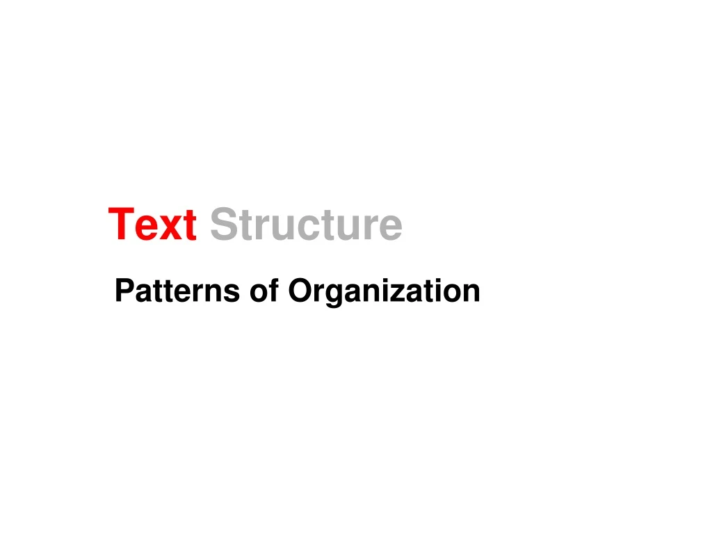 text structure