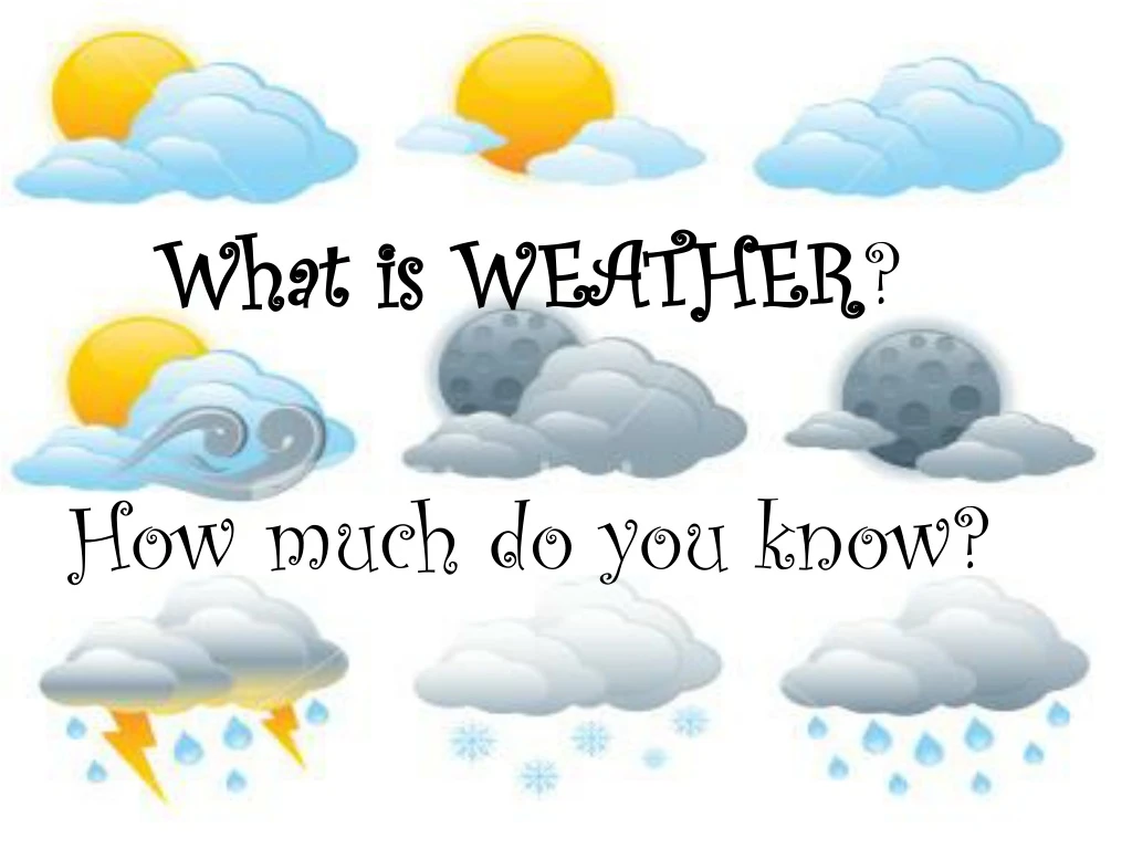 what is weather how much do you know