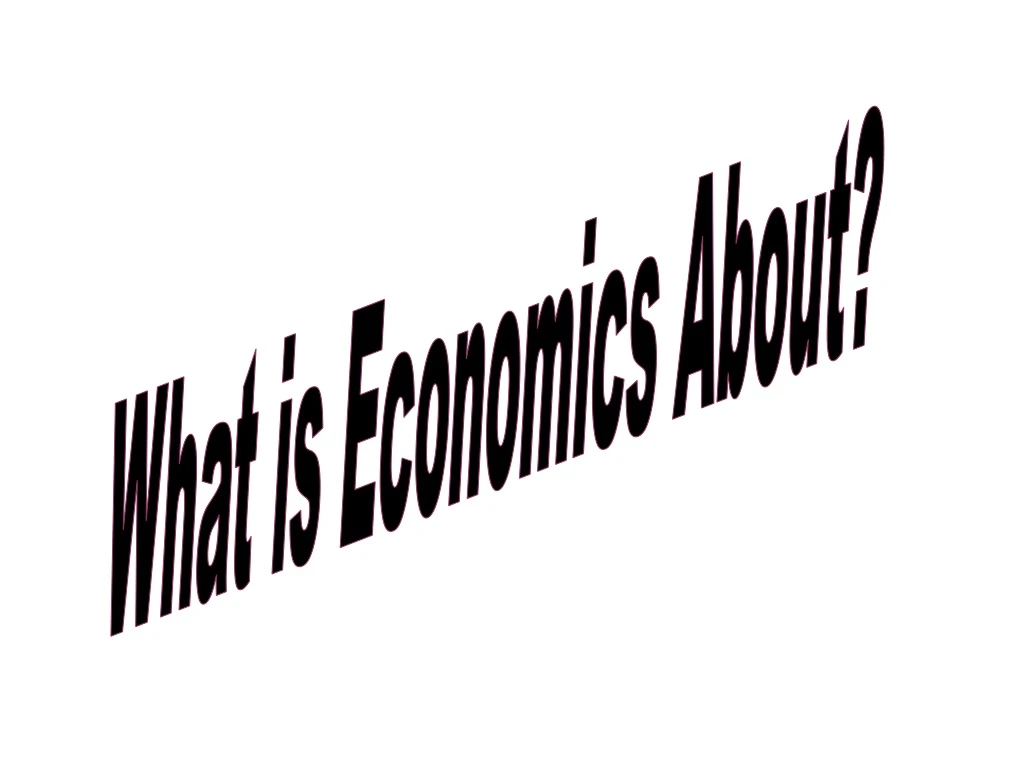 what is economics about