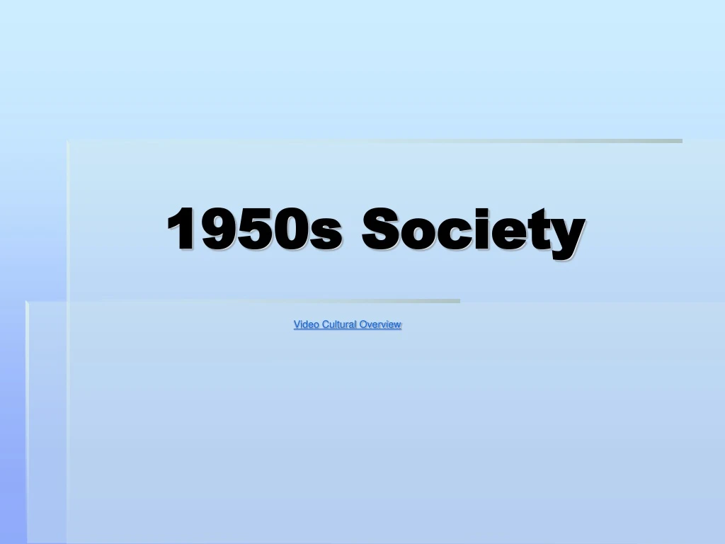 1950s society